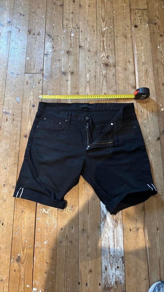 Selvedge denim short, Ophalen of Verzenden, Zo goed als nieuw, Zwart