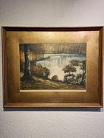 Te koop mooi oud schilderij bosmeer, Antiek en Kunst, Ophalen