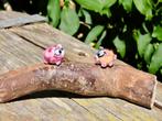 Twee kleine kunstwerkjes van glas, groot in schattigheid…, Verzamelen, Beelden en Beeldjes, Ophalen of Verzenden, Nieuw, Dier