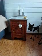 2 eiken nachtkastjes, Huis en Inrichting, Ophalen, Gebruikt, Minder dan 45 cm, Minder dan 55 cm