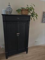Meidenkast - brocante kast - buffetkast (zwart), Huis en Inrichting, Kasten | Overige, Ophalen, Zo goed als nieuw