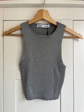 Zara crop top zilver NEW beschikbaar voor biedingen