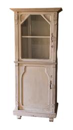 Vintage houten vitrinekast Antiek, Ophalen, Vintage, 50 tot 100 cm, 25 tot 50 cm