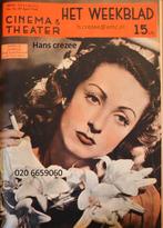 gezocht film blad Cinema en theater 1936 1937 1938 1939 1940, Boeken, Tijdschriften en Kranten, Verzenden, Gelezen, Muziek, Film of Tv