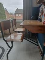 vintage schoolbankje, Ophalen, Gebruikt