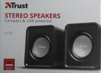 Luidspeakers voor laptop trust leto Zwart, Ophalen, Zo goed als nieuw