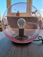 Roze bol tafellamp van 25 cm hoog, Ophalen of Verzenden, Zo goed als nieuw, Minder dan 50 cm