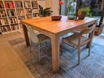 Fraaie massief eikenhouten eettafel, Ophalen, Gebruikt, Vijf personen of meer, Modern