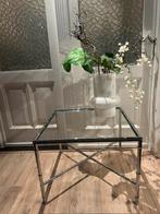 Faux bamboo chroom salontafel vintage design, Ophalen, Vierkant, 50 tot 100 cm, Minder dan 50 cm