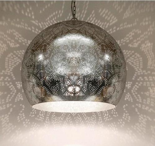 ✨Grote zilvereren Oosterse/Arabische XL hanglamp filigrain✨, Huis en Inrichting, Lampen | Plafondlampen, Zo goed als nieuw, Ophalen
