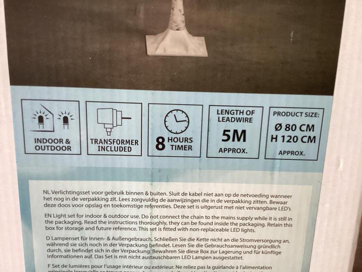 Luca Lighting Berk met Tijdklok - Binnen/Buiten, Tuin en Terras, Buitenverlichting, Nieuw, Overige typen, Kunststof, Minder dan 50 watt