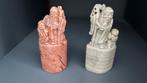 Twee Chinese spekstenen beeldjes, Ophalen of Verzenden