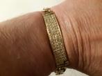 Gouden Heren Armband, Met strass, Goud, Goud, Ophalen of Verzenden