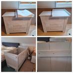 Bopita Ledikant en commode van massief hout white blue wash, Kinderen en Baby's, Kinderkamer | Complete kinderkamers, Ophalen