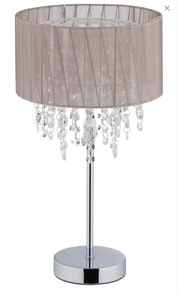 Kristallen Lamp met Organza Kap - XL Formaat, Huis en Inrichting, Lampen | Vloerlampen, Nieuw, Minder dan 100 cm, Glas, Ophalen