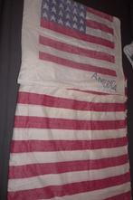 dunne dekbedovertrek + kussensloop Amerika 140x200, Huis en Inrichting, Slaapkamer | Beddengoed, Ophalen of Verzenden, Gebruikt