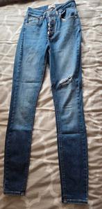 Skinny Jeans Maat S 32 - Knoopsluiting, Blauw, Overige jeansmaten, Ophalen of Verzenden, ONLY
