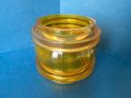 Fresnel lens glas, geel, fluitlicht, 2 stuks, Ophalen of Verzenden, Gebruikt, Overige typen