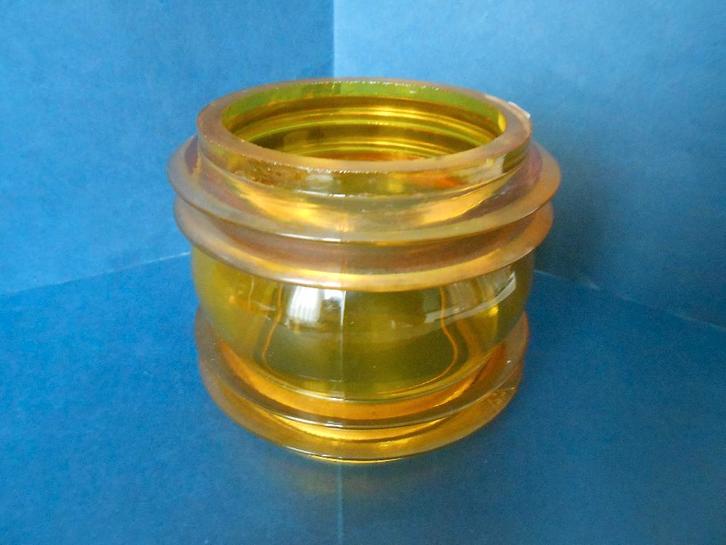 Fresnel lens glas, geel, fluitlicht, 2 stuks, Watersport en Boten, Accessoires en Onderhoud, Gebruikt, Overige typen, Ophalen of Verzenden