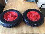 Te koop twee kruiwagen wielen, Doe-het-zelf en Verbouw, Transportwagens, 100 liter of meer, Ophalen of Verzenden, Nieuw, Transportkar