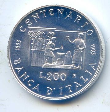 Italië 100 Lire 1993 200 Jaar Bank Italië, Munt-Hameren FDC- beschikbaar voor biedingen
