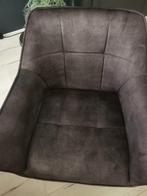 eetkamer stoelen 4 stuks  als nieuw velvet stoelen antraciet, Huis en Inrichting, Fauteuils, Ophalen of Verzenden, Zo goed als nieuw