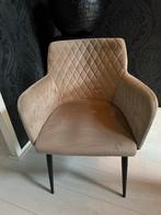 4 Elegante taupe eetkamerstoelen gecapitonneerde rugleuning, Ophalen