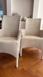 Twee witte Lloyd Loom stoelen, Huis en Inrichting, Ophalen, Zo goed als nieuw, Wit, Twee