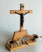 Kruis met Kandelaars en 1 Rozenkrans, Ophalen of Verzenden