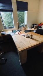 Robuuste kantoormeubelen van steigerhout, Ophalen, Gebruikt, Bureau