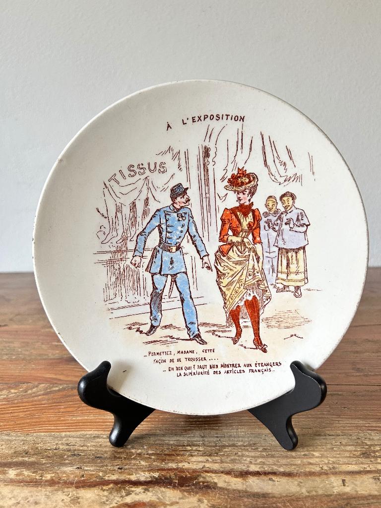 Sierbord - Exposition Paris 1889 - Luneville Frankrijk, Ophalen of Verzenden