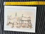 1006. Kaart illustr ouderwets straat leven, Ophalen of Verzenden, Ongelopen