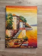 Italiaans Schilderij - Zeezicht, Antiek en Kunst, Ophalen of Verzenden