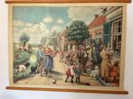 Mooie Antieke schoolplaat Ot en Sien C. Jetses '32, Antiek en Kunst, Antiek | Schoolplaten, Ophalen, Stad- en Dorpsgezichten