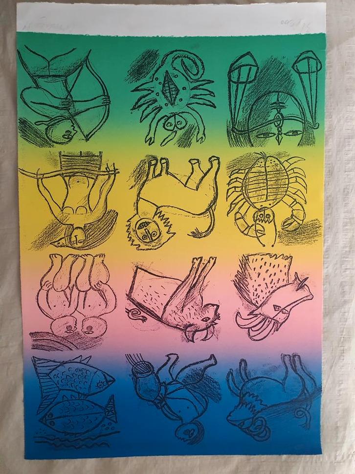Corneille Zeefdruk - Sterrenbeelden, Nr. 31/200, Antiek en Kunst, Kunst | Etsen en Gravures, Ophalen of Verzenden
