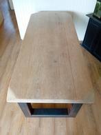 houten tafel met ijzeren onderstel 0.75 breed 1.75 in lengte, Huis en Inrichting, Complete inboedels, Ophalen