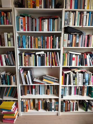 Billy boekenkasten ikea, 3 stuks en 2 verhogers/extra plank - afbeelding 5