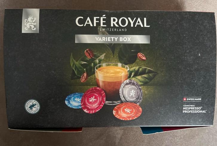 Nespresso Professional Koffiepads - Café Royal Variety Box, Witgoed en Apparatuur, Koffiezetapparaten, Nieuw, Koffiepads en cups