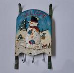 Kerst-kapstok, 3 haken, metaal, wintertaferee, Wandkapstok, Gebruikt, Ophalen of Verzenden, Minder dan 100 cm