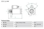 NIEUW STARTMOTOR BOSCH ALFA 147 156 FIAT STILO, Auto-onderdelen, Motor en Toebehoren, Nieuw, Alfa Romeo, Ophalen