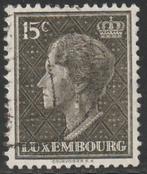 Luxemburg 1949 444 Charlotte 15c, Gest, Ophalen of Verzenden, Luxemburg, Gestempeld