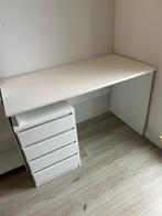 Wit Bureau met Lades, Ophalen, Zo goed als nieuw, Bureau