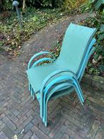Gratis af te halen: 3 kinder tuinstoeltjes, Ophalen of Verzenden, Gebruikt, Metaal, Stapelbaar