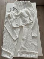 Set tweedelig bershka top en broek, Wit, Nieuw, Maat 36 (S), Lang