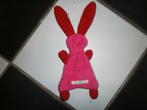 lief lifestyle konijn roze rood 19 cm totaal velours op buik, Ophalen of Verzenden, Zo goed als nieuw, Konijn