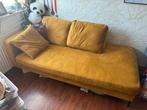 Gele chaise longue bank, Ophalen, 150 tot 200 cm, Tweepersoons, Zo goed als nieuw