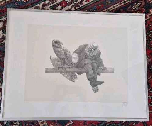 Peter Vos, litho Uit serie Albert Heijn, Antiek en Kunst, Kunst | Tekeningen en Foto's, Ophalen of Verzenden