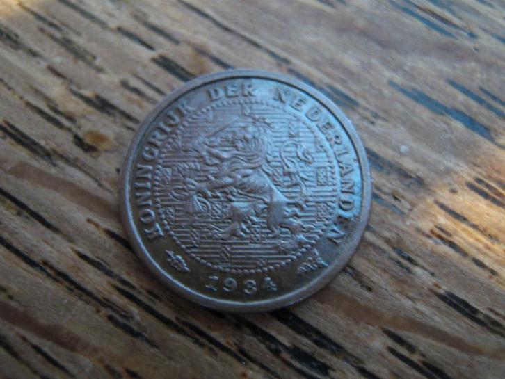 Bronzen 1/2 Cent uit 1934 van koningin Wilhelmina #478, Postzegels en Munten, Munten | Nederland, Losse munt, Overige waardes