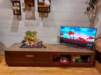 tv-meubel teak met ingebouwde haard, Ophalen, Teakhout, Zo goed als nieuw, 200 cm of meer