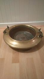Antieke koperen brassero kastanje pofschaal 45cm, Antiek en Kunst, Antiek | Koper en Brons, Ophalen, Koper